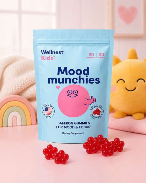 Mood Munchies Saffron Gummies for Kids – Berry Flavor, Ages 4+