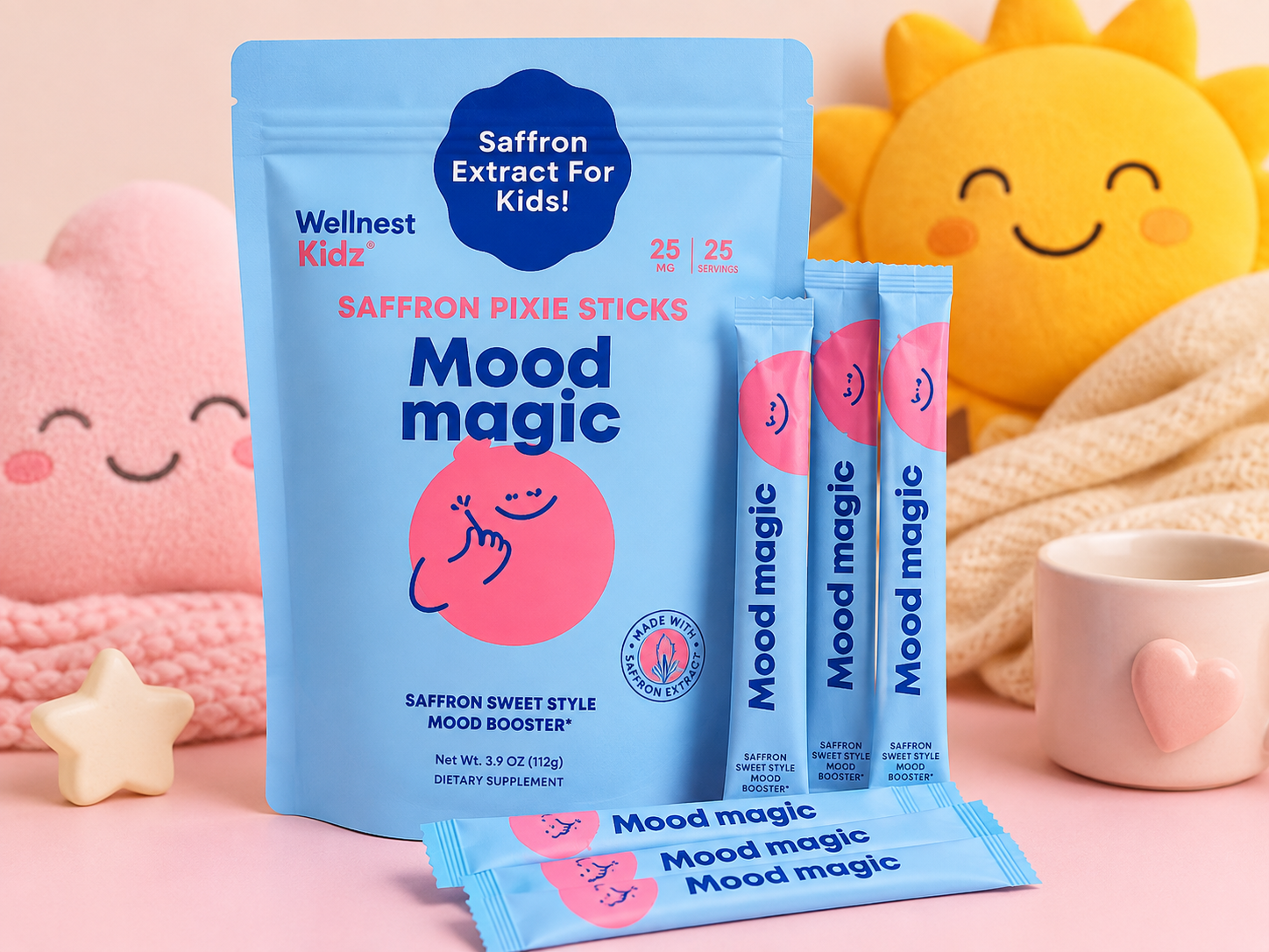 Mood Magic Saffron Powder Sticks for Kids, Ages 4+