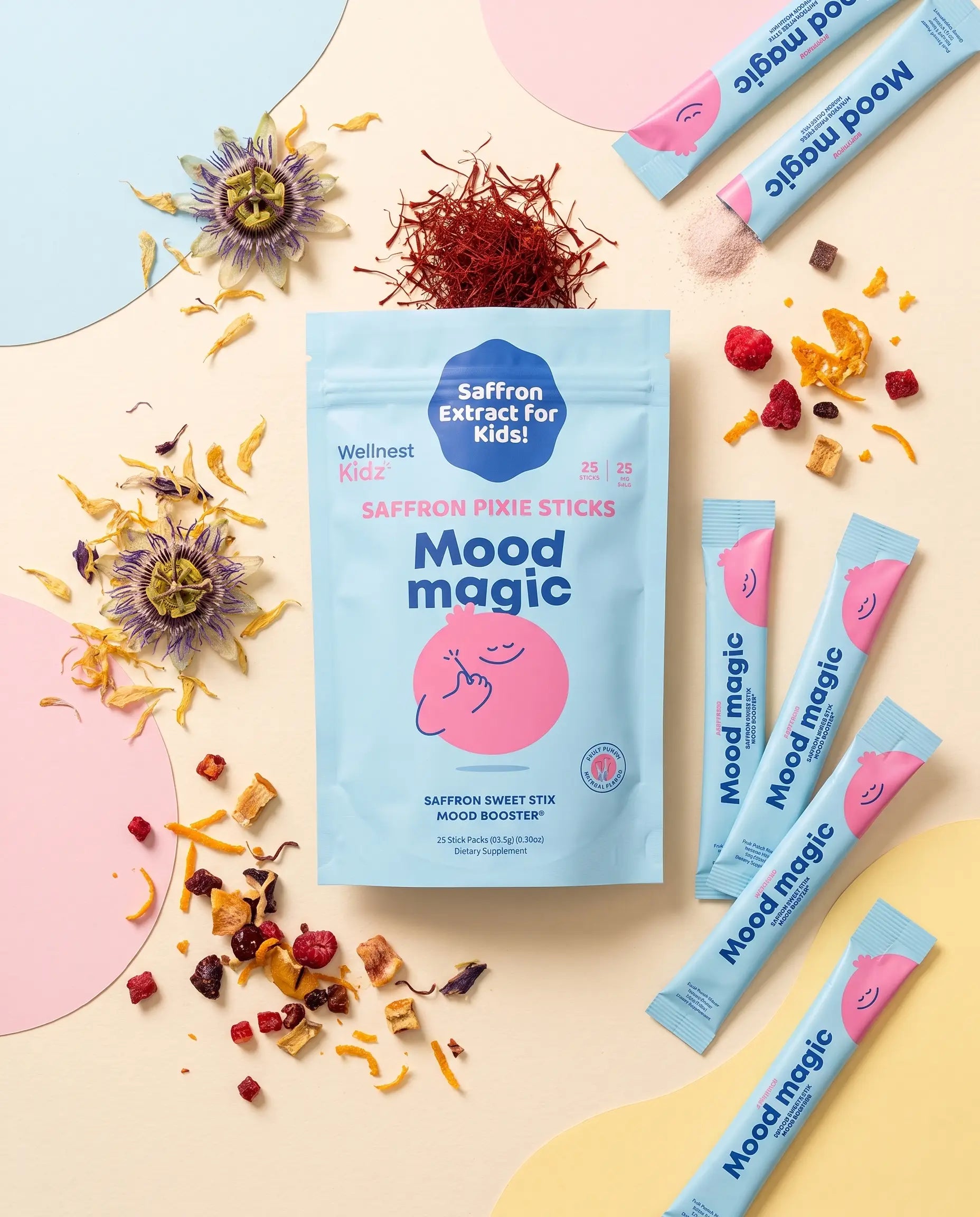 Mood Magic Saffron Powder Sticks for Kids, Ages 4+