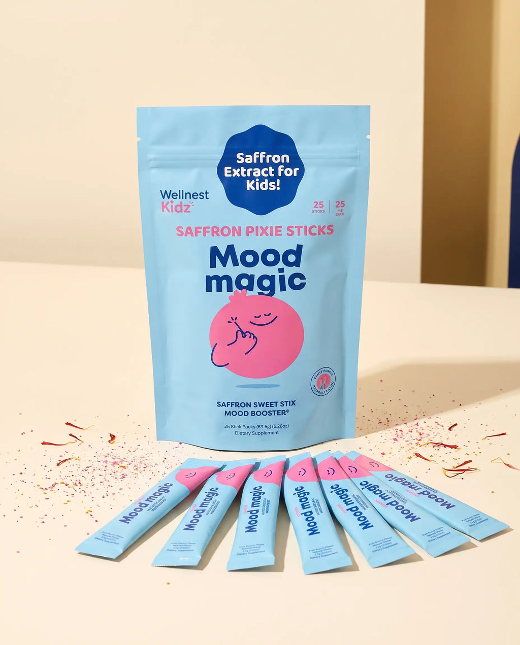 Mood Magic Saffron Powder Sticks for Kids, Ages 4+