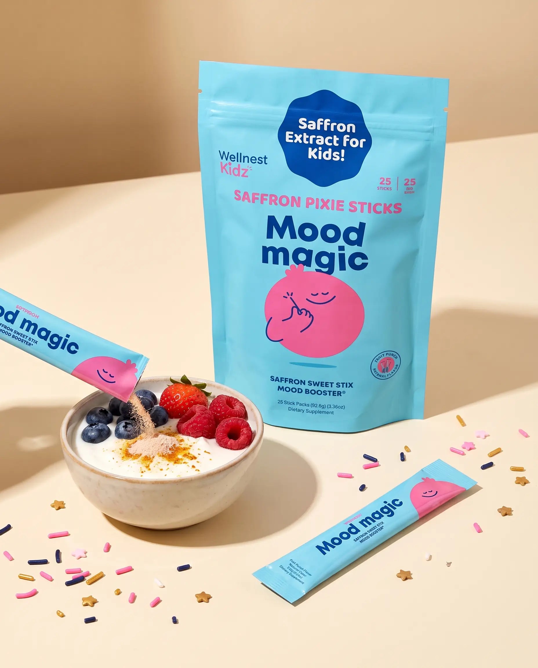 Mood Magic Saffron Powder Sticks for Kids, Ages 4+