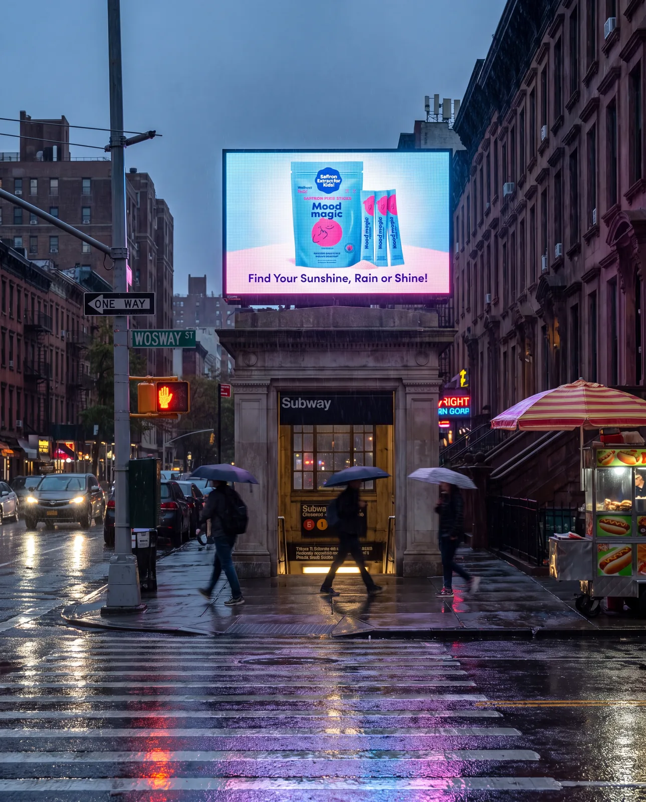Wellnest Kidz on a city billboard